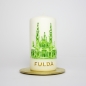 Preview: Kerze Fuldaer Dom | Fuldakerze | Elfenbein mit grünem Dom